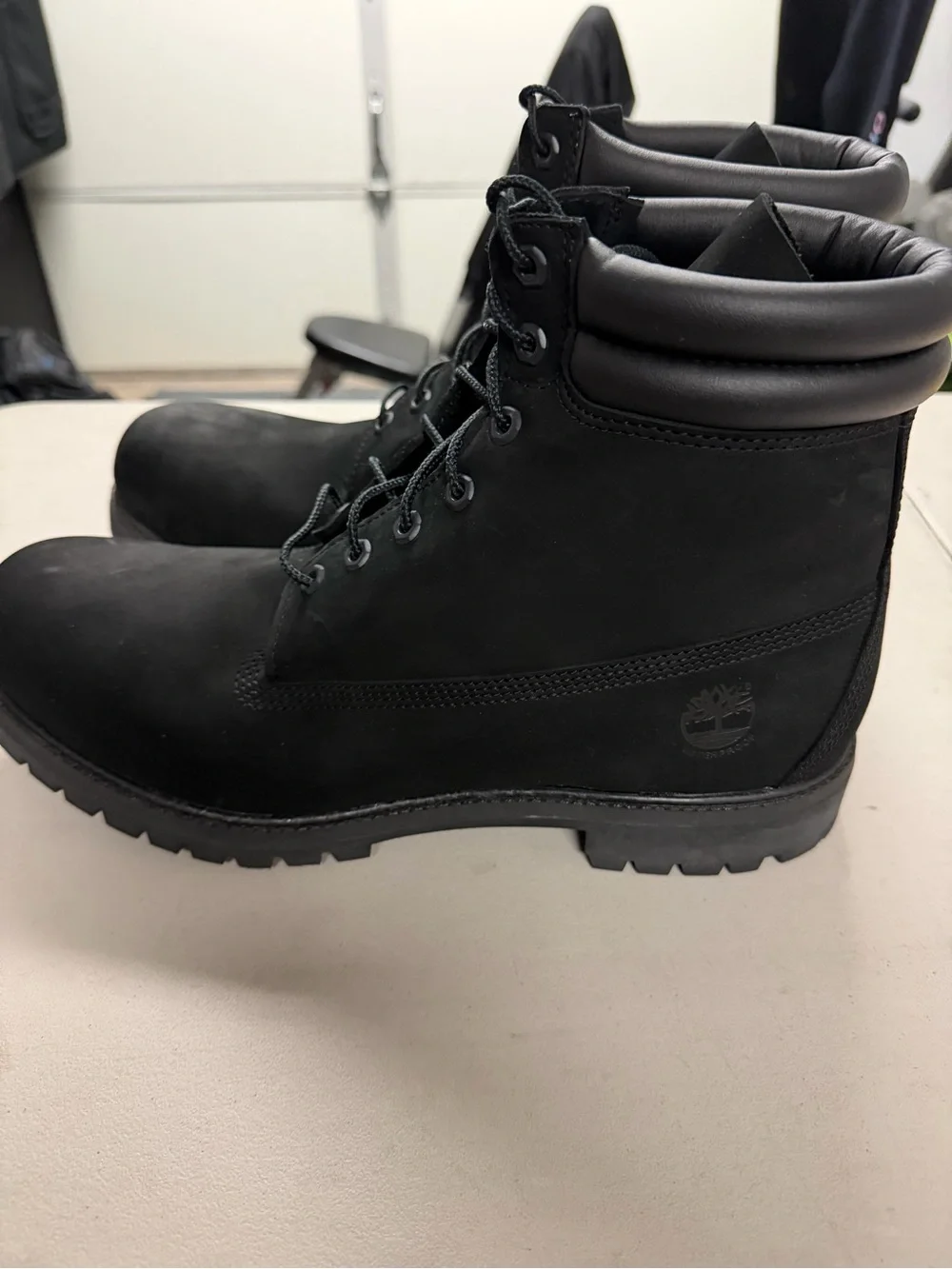 Timberland with ortho light Men's Black Lace-Up Padded Collar Boots waterproof